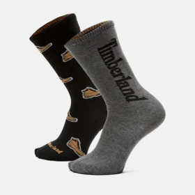 Conjunto de 2 pares de meias curtas Timberland® com estampado integral