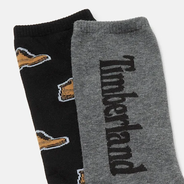 Conjunto de 2 pares de meias curtas Timberland® com estampado integral Conjunto de 2 pares de meias curtas Timberland® com estampado integral