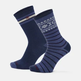 Conjunto de 2 pares de meias Timberland® Fair Isle para homem