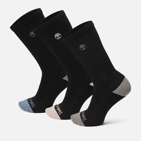 Conjunto de 3 pares de meias de cano curto com meio acolchoamento Sagamore Beach para mulher Conjunto de 3 pares de meias de cano curto com meio acolchoamento Sagamore Beach para mulher