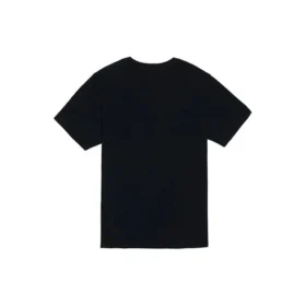 Estampado Casual Gola Redonda Calções Manga Curta Estilo Casal Preto