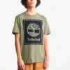 Estampado Casual Gola Redonda Calções Manga Curta Estilo Casal Verde