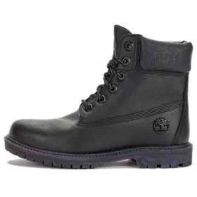 Heritage 6-Inch Boot impermeável “Couro preto com sola de borracha”