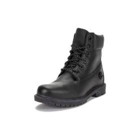 Heritage 6-Inch Boot impermeável “Couro preto com sola de borracha”