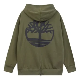 Hoodie com logótipo da árvore “Verde-oliva”