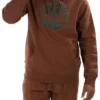 Hoodie com logótipo de árvore “Castanho”
