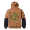 Hoodie com árvore bordada unissexo “Castanho”