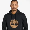 Hoodie Timberland com logótipo da árvore – Preto/Trigo