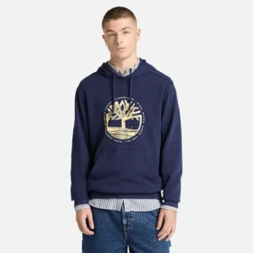 Hoodies com capuz e estampado Lake House para homem