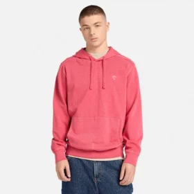 Hoodies com capuz Merrymack River tingidos em peça para homem