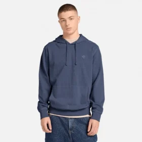 Hoodies com capuz Merrymack River tingidos em peça para homem