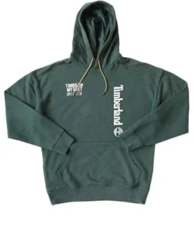 Hoodies com logótipo e palavras nas costas “Green”