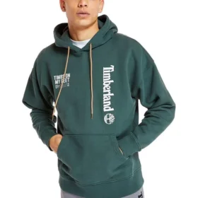 Hoodies com logótipo e palavras nas costas “Green”