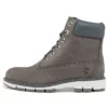 Lucia Way 6-Inch Boot de 15 cm, impermeável e de corte largo “Nubuck cinzento médio”