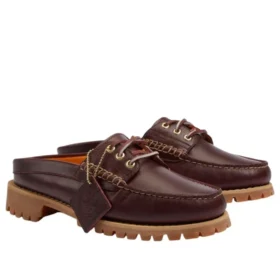Mules de 3 ilhós “Burgundy Full Grain”