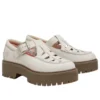 Plataforma Stone Street com fivela “Nubuck natural bege”