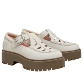 Plataforma Stone Street com fivela “Nubuck natural bege”