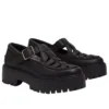 Plataforma Stone Street com fivela “Preto Full Grain”
