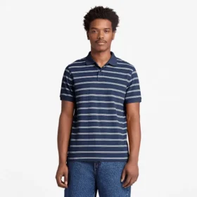 Polos de manga curta às riscas Millers River para homem