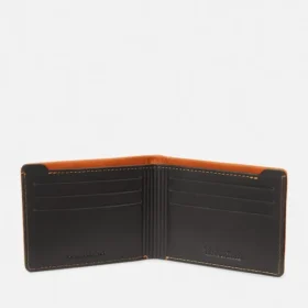 Porta-notas masculino bicolor com janela traseira para porta-documentos