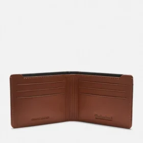 Porta-notas masculino bicolor com janela traseira para porta-documentos