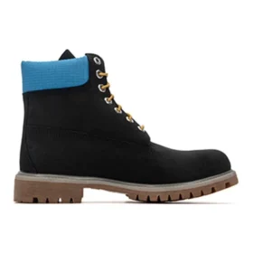 Premium 6-Inch Waterproof Boot “Nubuck preto com azul”