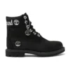 Premium Waterproof Boot de 6 Polegadas “Nubuck Preto com Logótipo Prateado”
