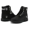 Premium Waterproof Boot de 6 Polegadas “Nubuck Preto com Logótipo Prateado”