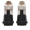 Premium Waterproof Boot de 6 polegadas para escola de esqui “Couro Helcor preto e branco”