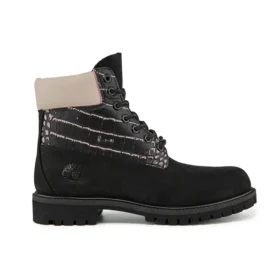 Premium Waterproof Boot de Corte Largo “Nubuck Preto com Rosa”