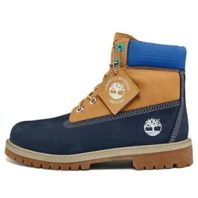 Premium Waterproof Boots de 15 cm “Wheat Blue Navy”