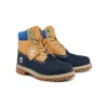 Premium Waterproof Boots de 15 cm “Wheat Blue Navy”