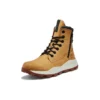 Sapatilha Brooklyn Side Zip com zíper lateral e corte largo “Trigo Nubuck”