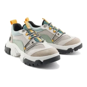 Sapatilhas Adley Way “Nubuck Branco e Cinza”
