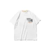 SS20 Estampado Padrão Terra Calções Manga Curta Estilo Casal Branco