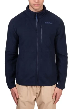 Sweatshirt com logótipo em malha polar e bolsos “Navy”