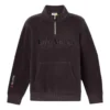 Sweatshirt com zíper de 1/4 e logótipo linear “Preto”