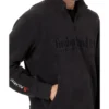 Sweatshirt com zíper de 1/4 e logótipo linear “Preto”