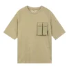 T-shirt com bolso “Light Khaki”