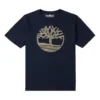 T-shirt com logótipo de árvore “Navy Camou”