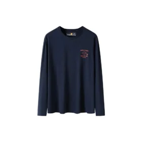 T-shirt de manga comprida com logótipo de calçado “Navy Pink”