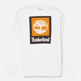 T-shirt de manga comprida para homem com logótipo Stack colorido