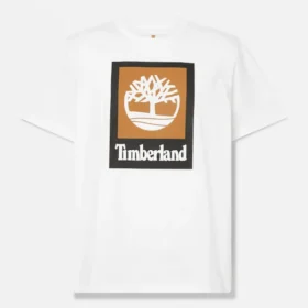 T-shirt de manga curta com logótipo empilhado