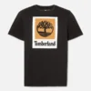 T-shirt de manga curta com logótipo empilhado