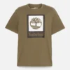 T-shirt de manga curta com logótipo empilhado