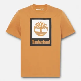 T-shirt de manga curta com logótipo empilhado