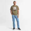 T-shirt de manga curta com logótipo empilhado