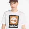 T-shirt de manga curta com logótipo empilhado