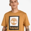 T-shirt de manga curta com logótipo empilhado
