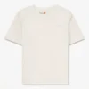 T-shirt de manga curta Dunstan para mulher – Branco vintage